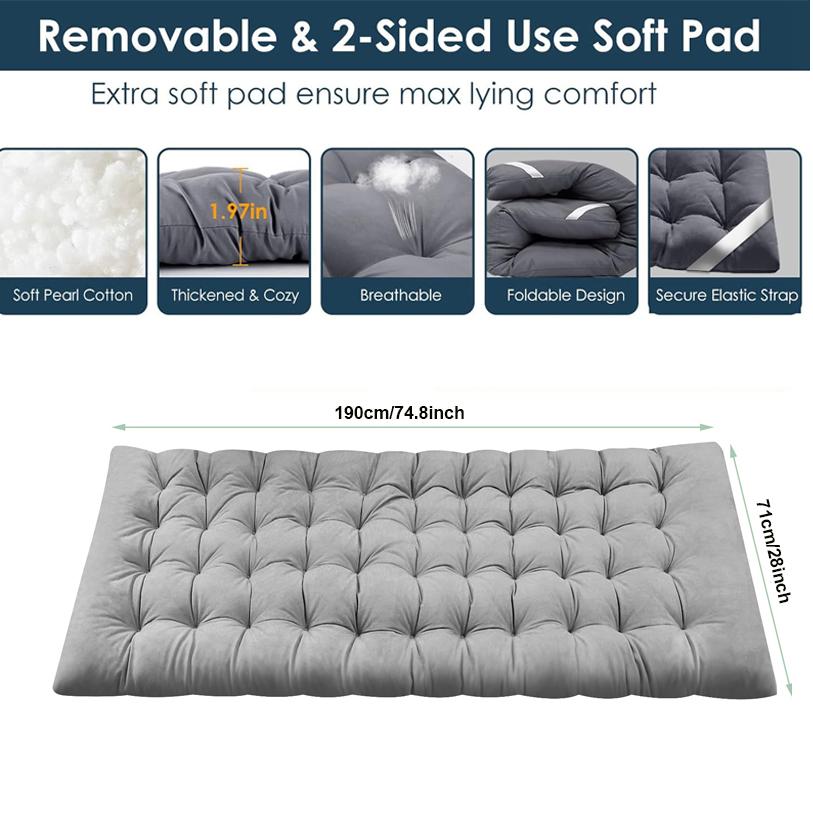 Foldable Outdoor Garden Lounge Chair With Pearl Foam Mattress