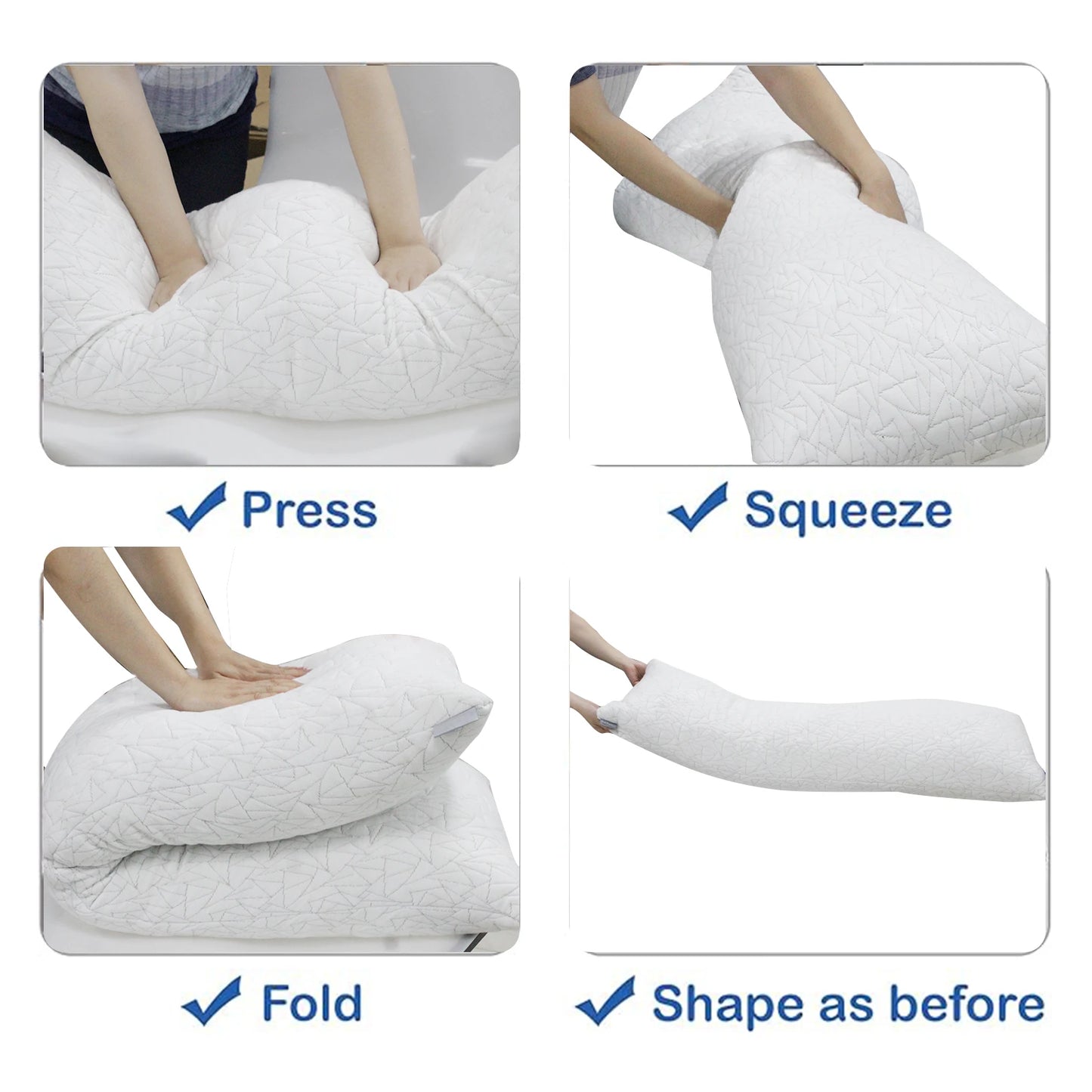 NONECN Memory Foam Body Pillow For Adults Long Support