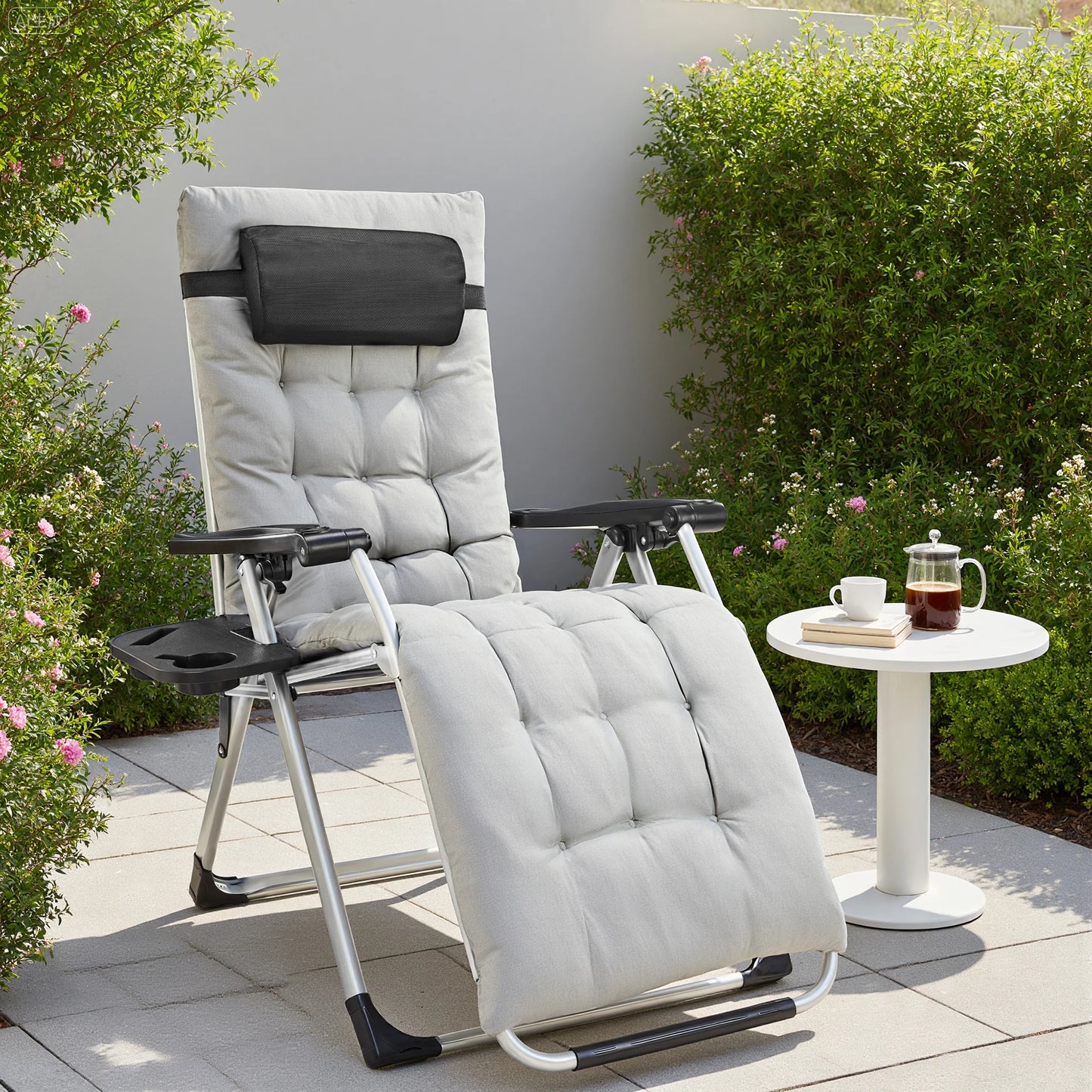 JHK Zero Gravity Recliners Set Of 2 With Cup Holders