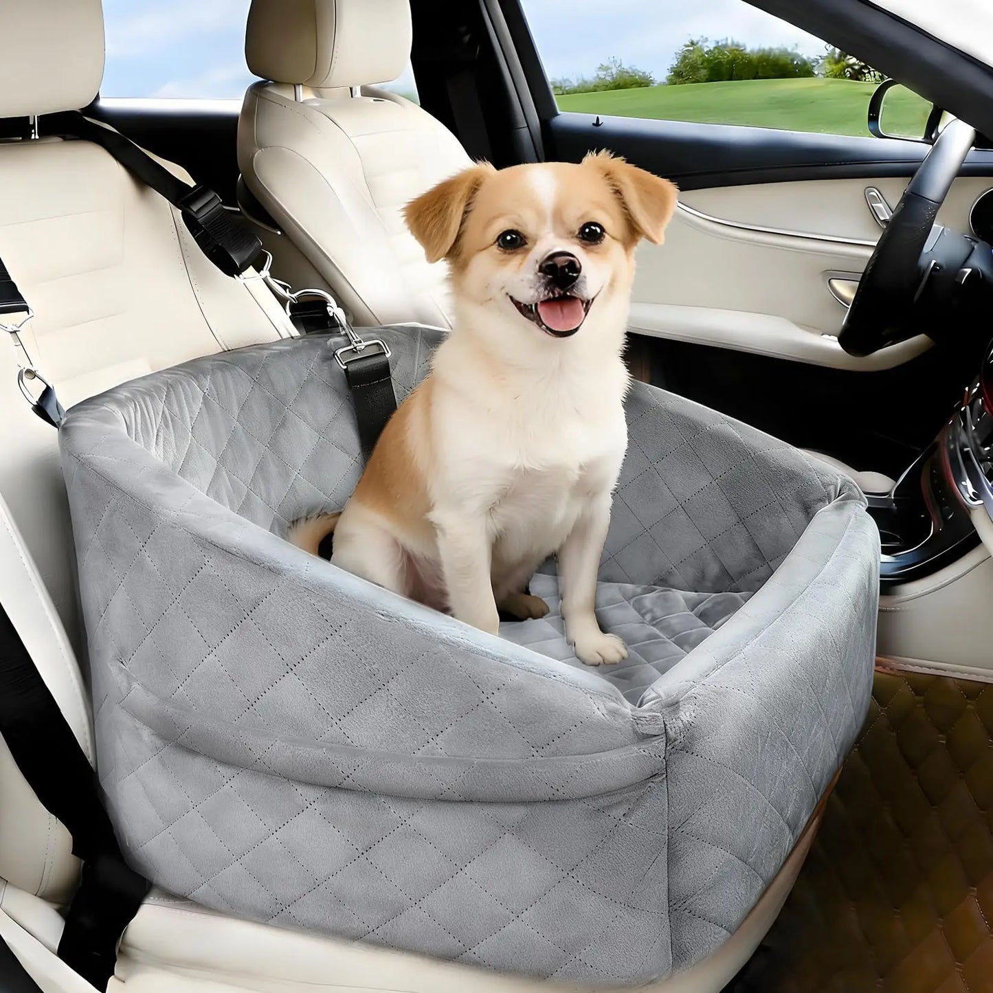 HiMISS Dog Booster Car Seat With Detachable Bed
