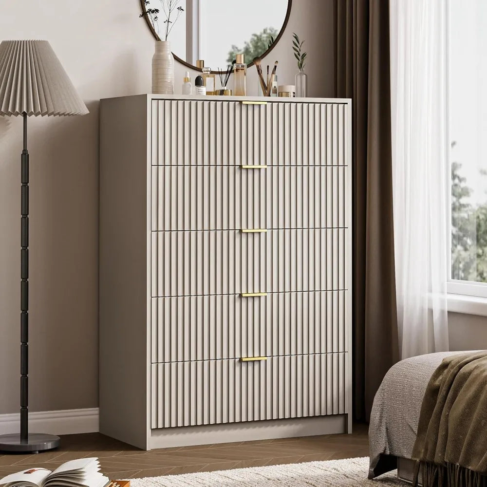 Tall Dresser With Gold Handles