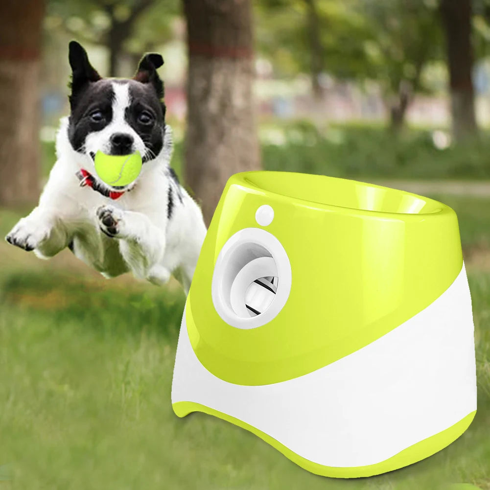 Automatic Dog Ball Launcher With 3 Tennis Balls Indoor Outdoor