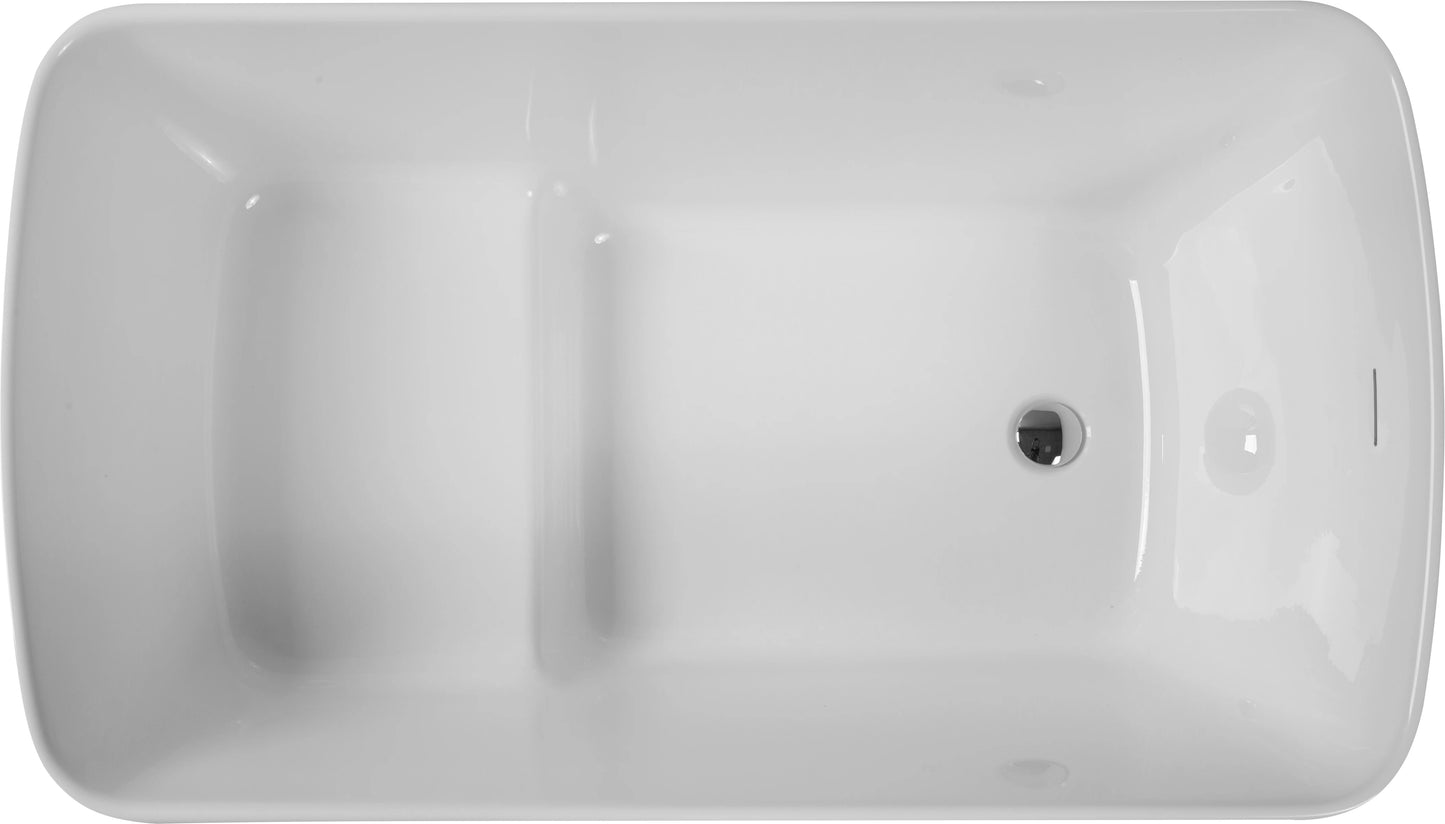 Acrylic Freestanding Soaking Bathtub Square Sit In Design