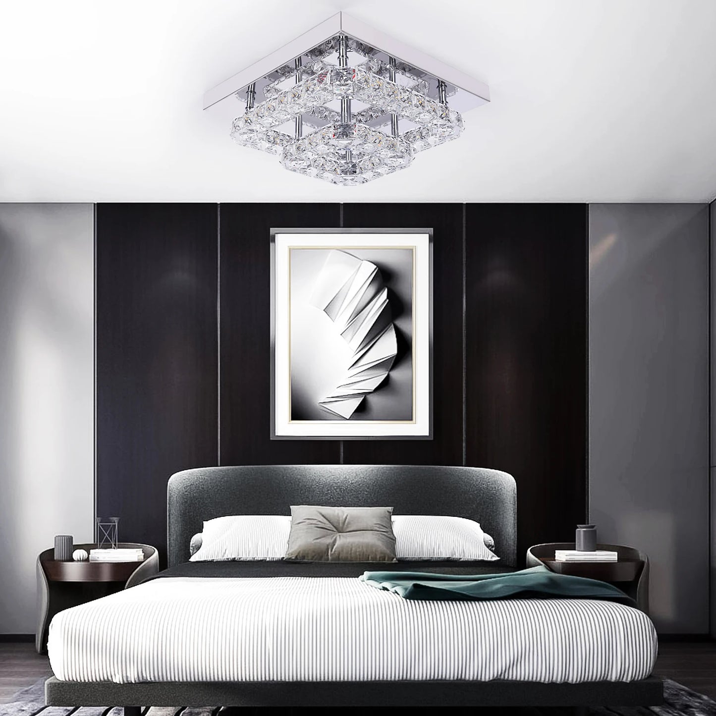 VETRULUS Crystal Chandelier Led for Living Room and Dining Room