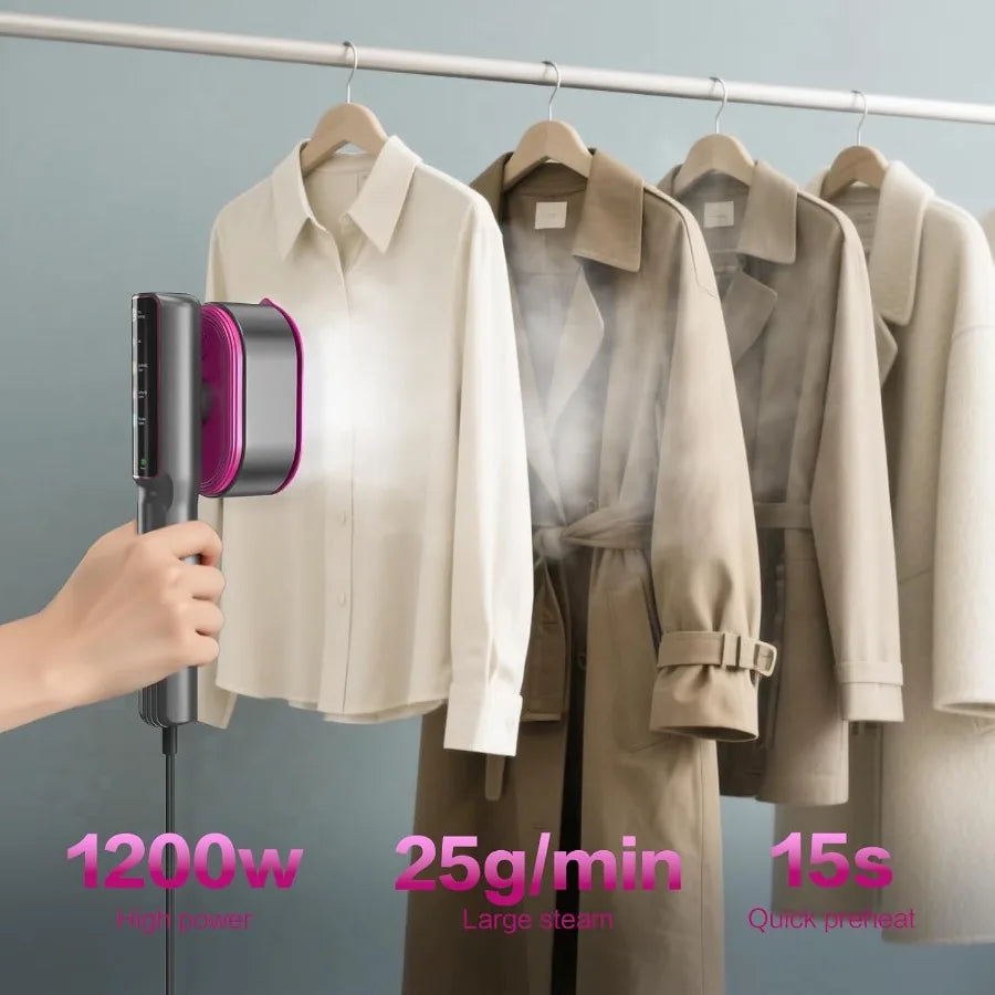 Abay 1200W Portable Handheld Garment Steamer With Fast Heat-Up