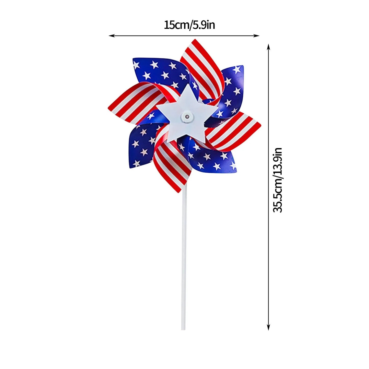 American Flag Patriotic Windmills Wind Spinner Pack