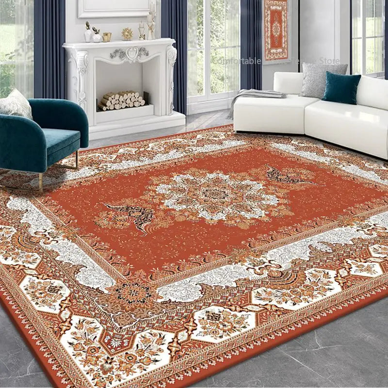 Persian Style Living Room Carpet Soft Non Slip Washable Rug