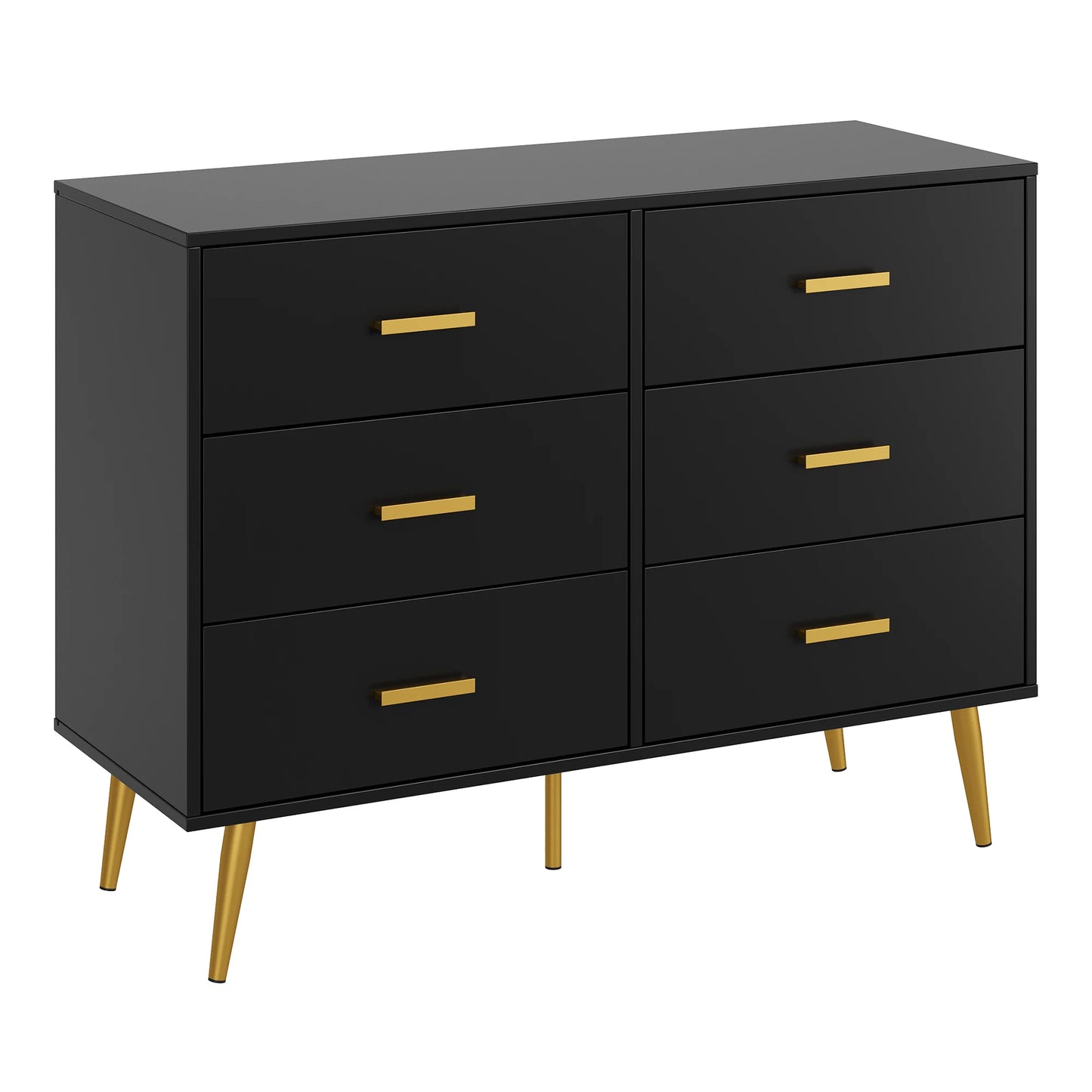 HiMISS Modern 6-Drawer Dresser With Fabric Drawers And Steel Frame