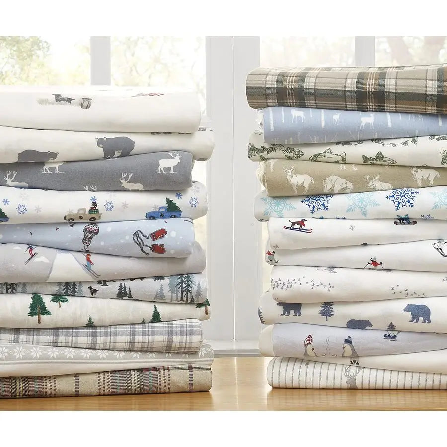 Flannel Sheets Anti Pill Wrinkle Resistant Cotton Soft Allseason