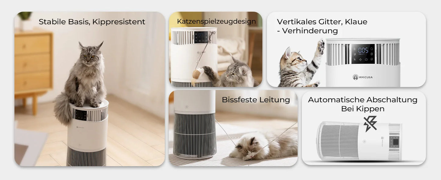 Amicura P2 Air Purifier For Pets Allergies 450 CADR