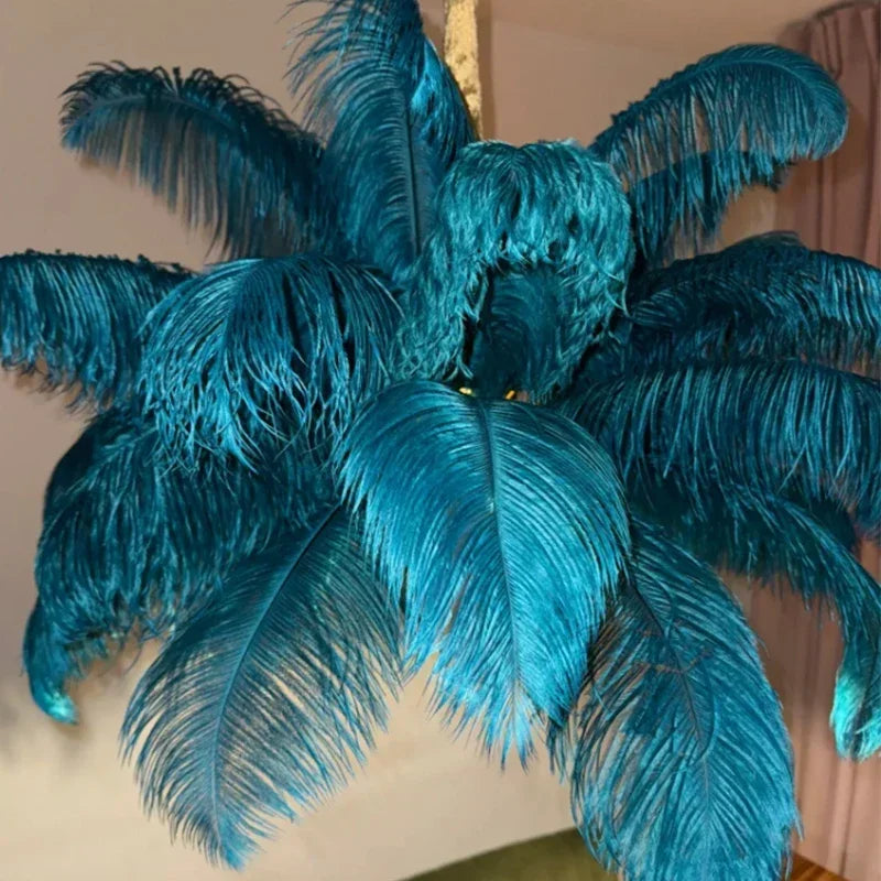 Nordic Ostrich Feather LED Pendant Lamp For Living Room And Bedroom Decor