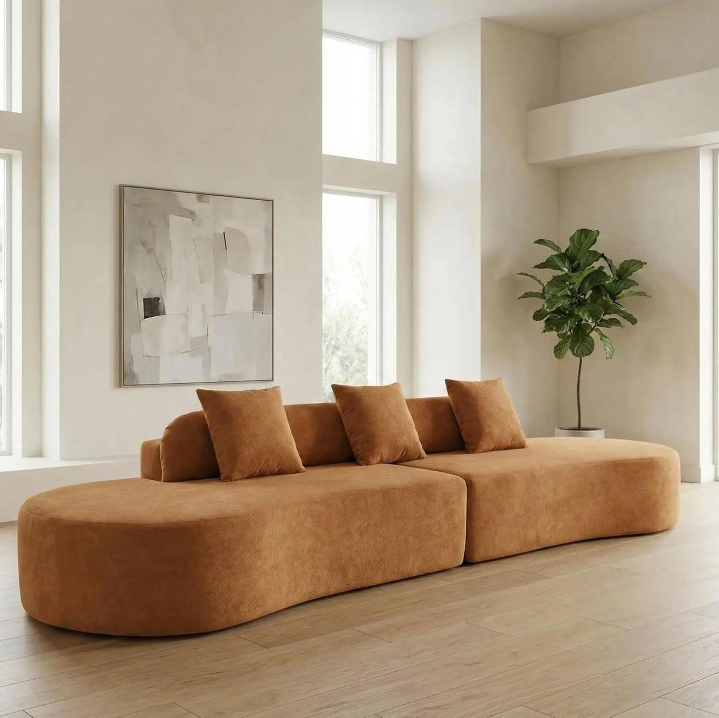 Modular Sectional Sofa For Living Room Modern Curved Cloud Couch