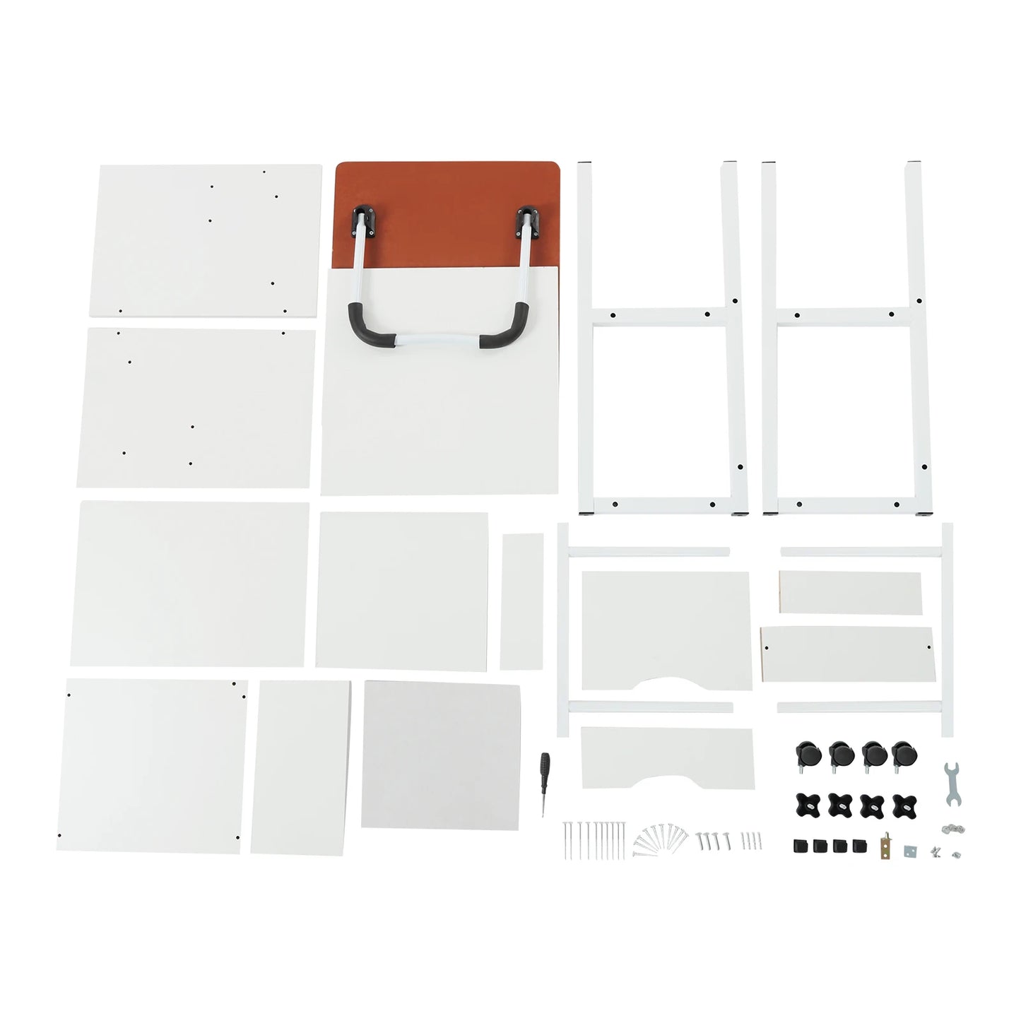 Bymaocar Movable Bedside Table Overbed Desk Height Adjustable