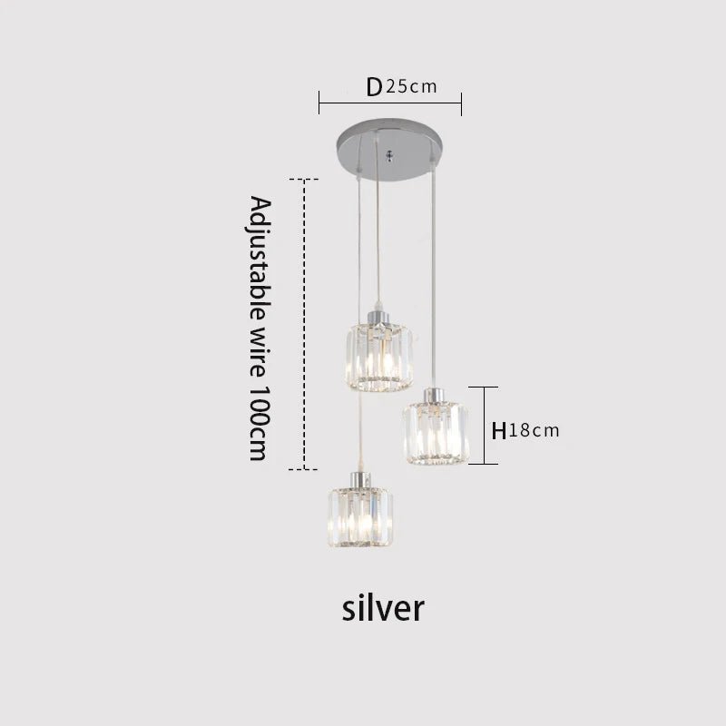VETRULUS Minimalist K9 Crystal Ceiling Lamp For Living Room