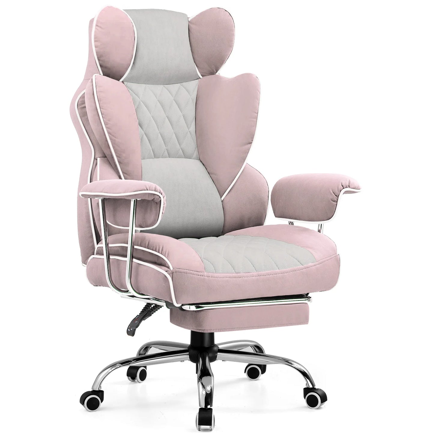 COMHOMA Ergonomic Office Chair With Pocket Spring Lumbar Support Footrest