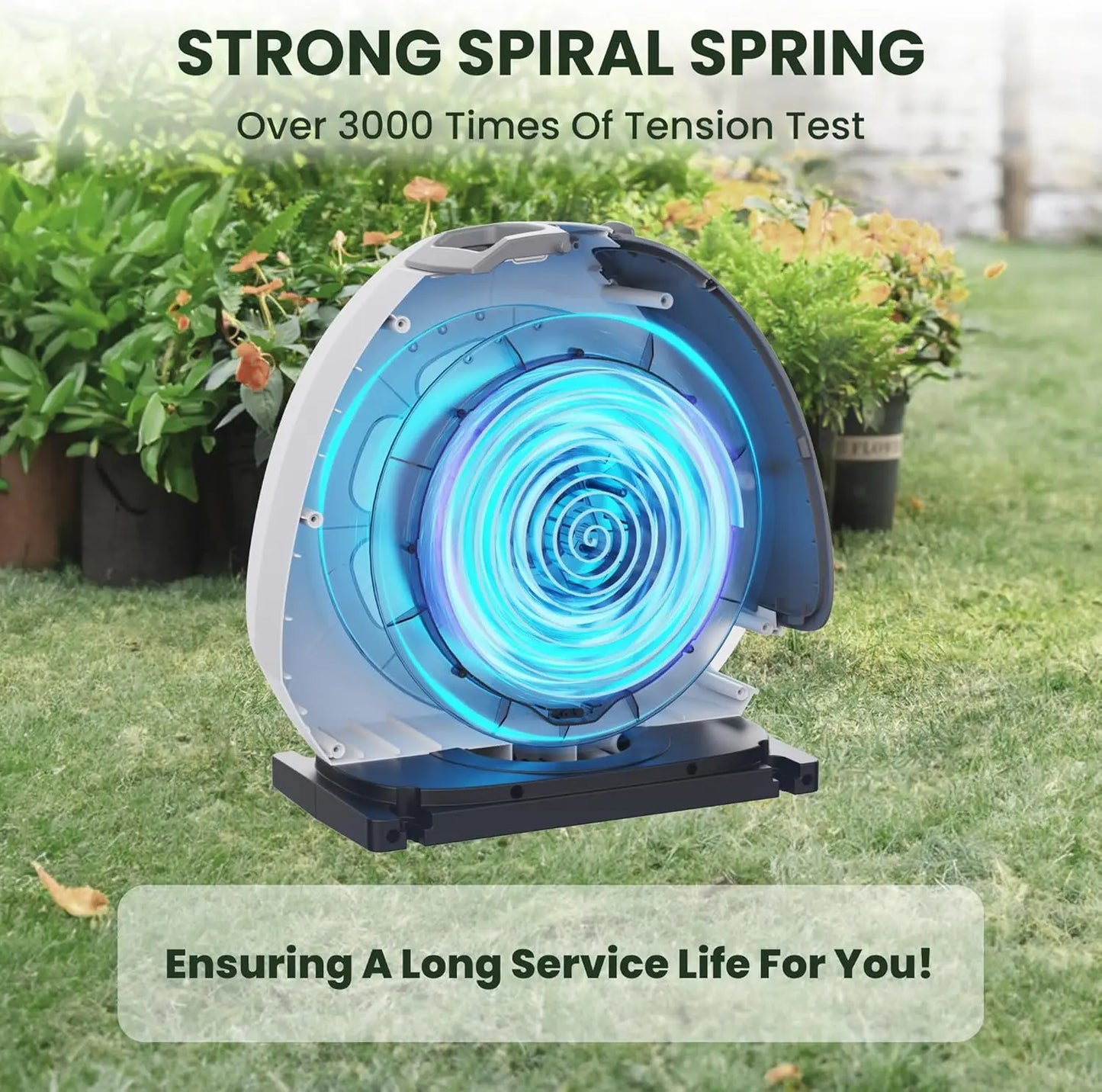 Giraffe Tools Retractable Hose Reel With Automatic Rewind Ground Mount