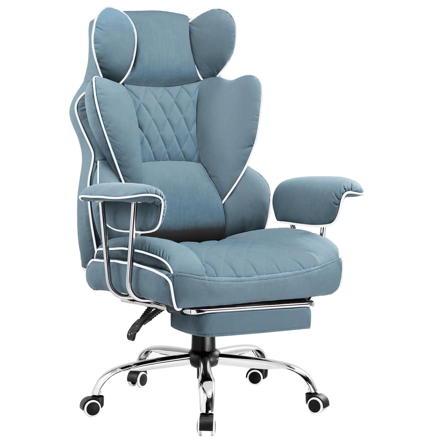 COMHOMA Ergonomic Office Chair With Pocket Spring Lumbar Support Footrest