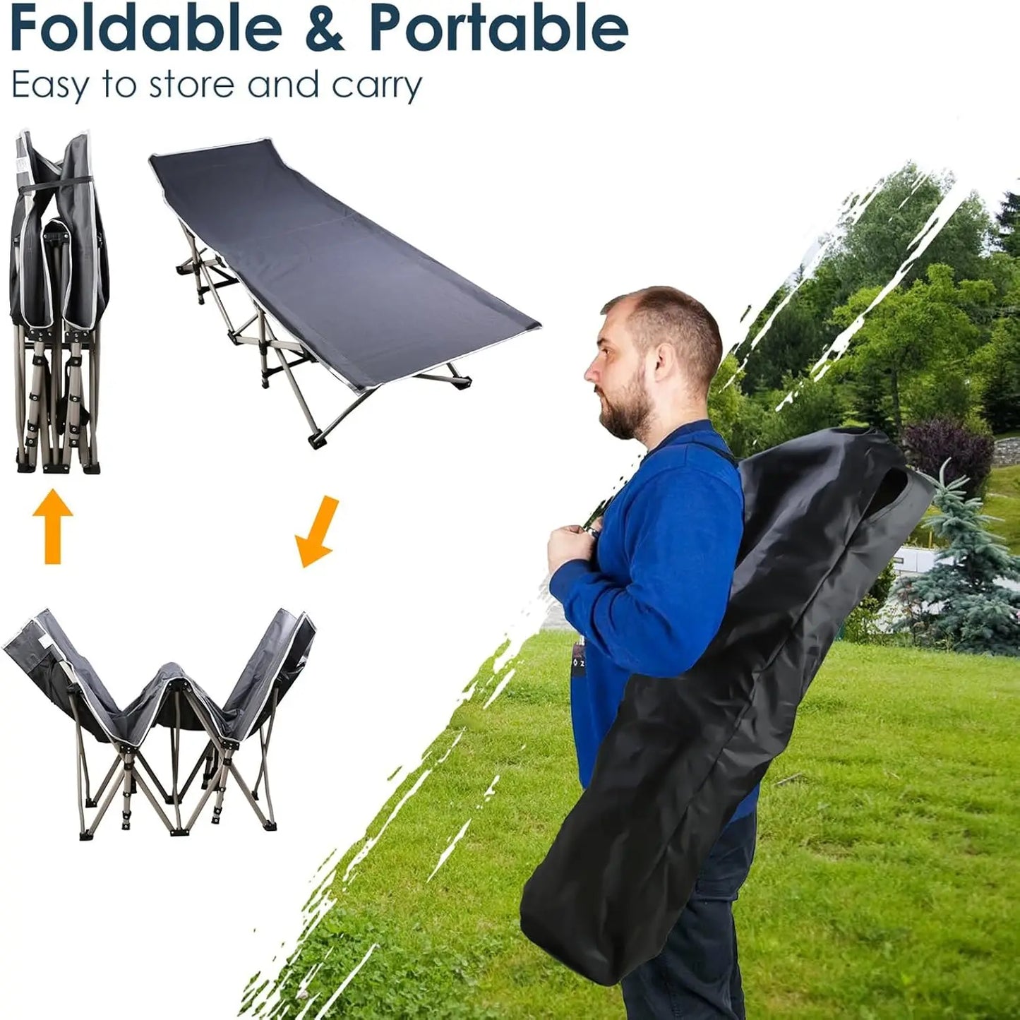 Foldable Outdoor Garden Lounge Chair With Pearl Foam Mattress