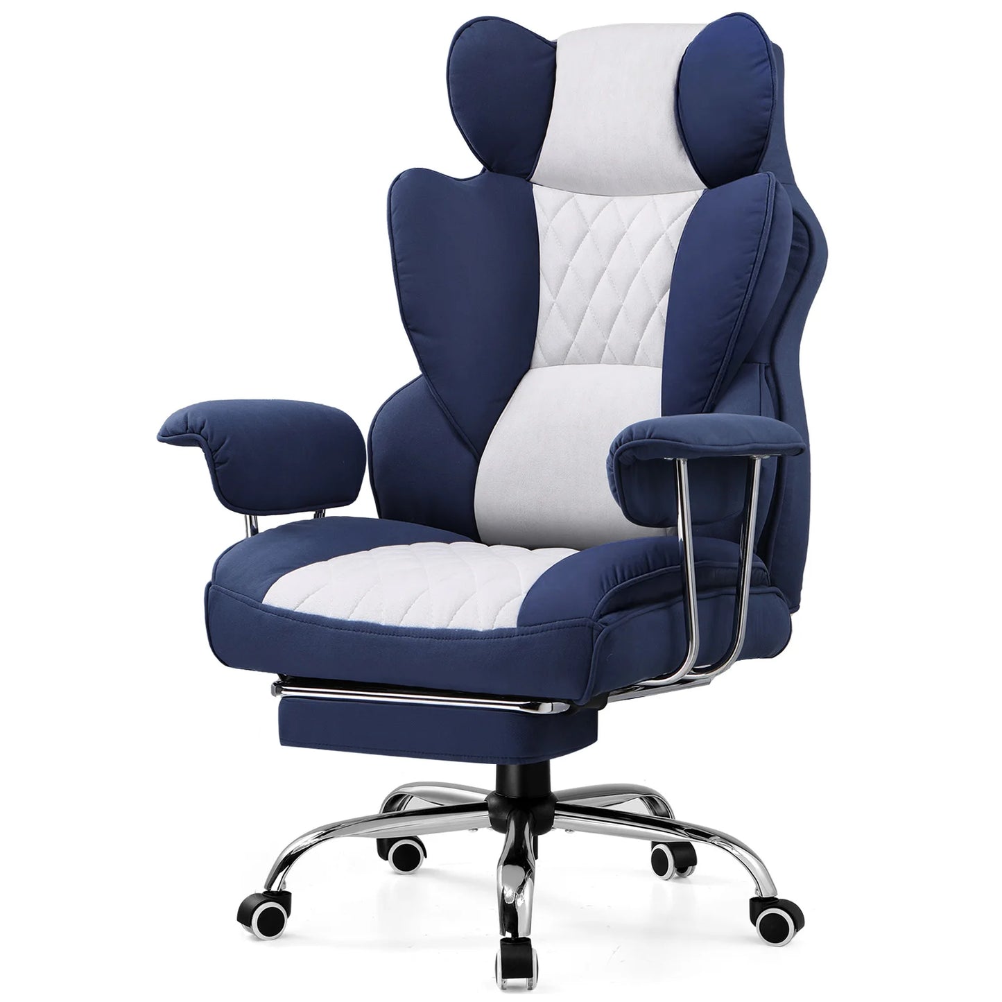 COMHOMA Ergonomic Office Chair With Pocket Spring Lumbar Support Footrest