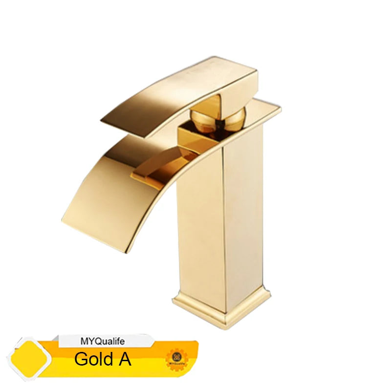 MYQualife Waterfall Bathroom Faucet For Vessel Sinks