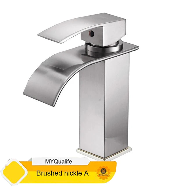 MYQualife Waterfall Bathroom Faucet For Vessel Sinks