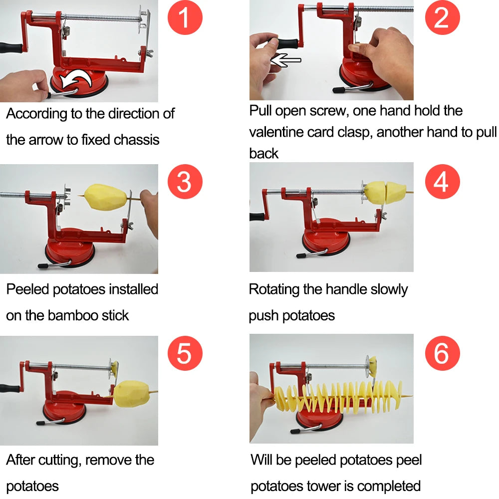 NICEYARD Stainless Steel Spiralizer and French Fry Cutter