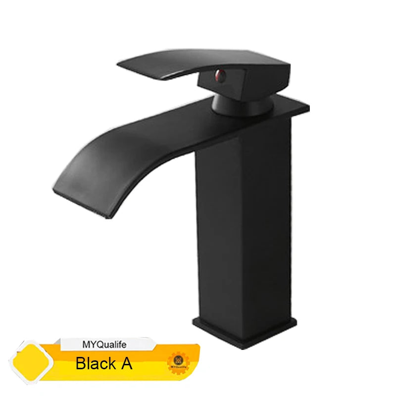 MYQualife Waterfall Bathroom Faucet For Vessel Sinks