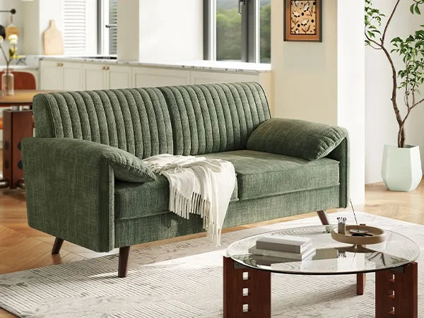 Chenille Loveseat Sofa For Compact Living Spaces And Cozy Corners