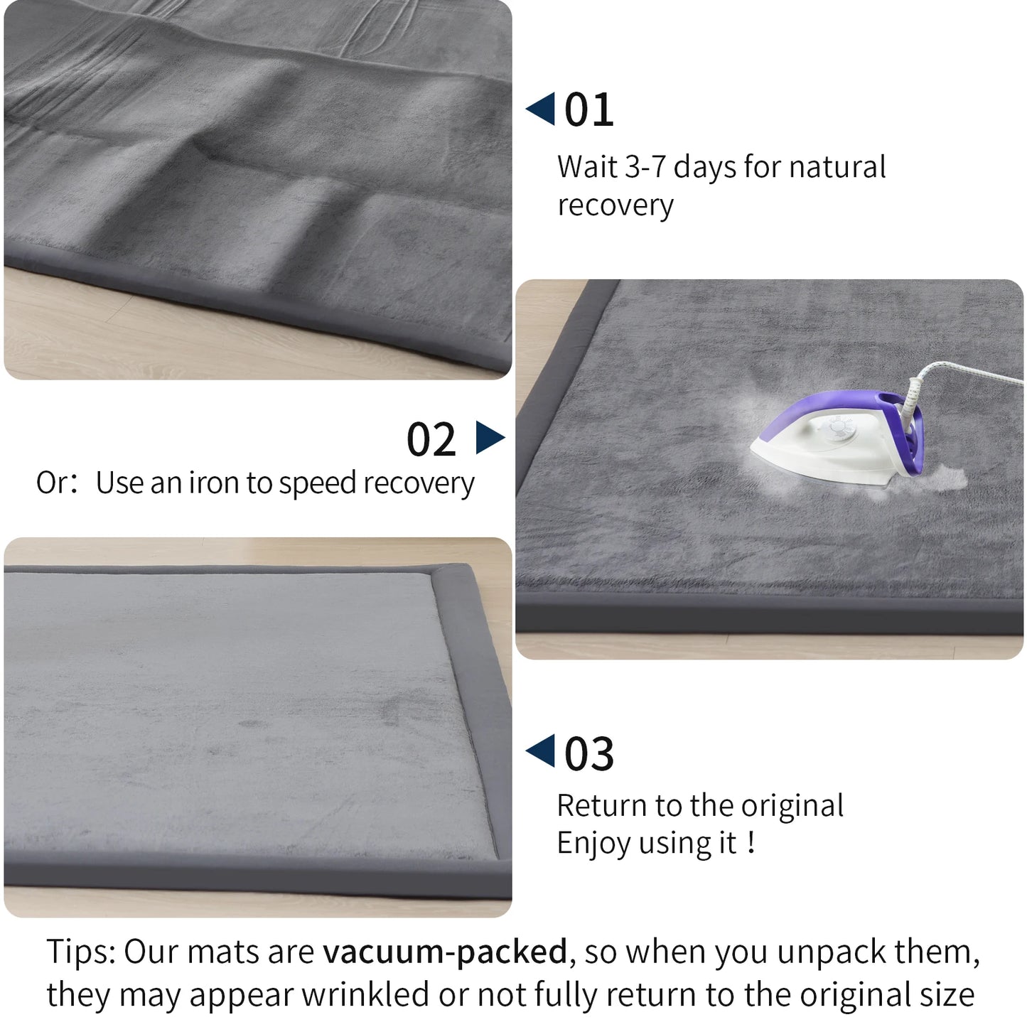 Huloo Sleep Memory Foam Floor Mat With Non Slip Bottom