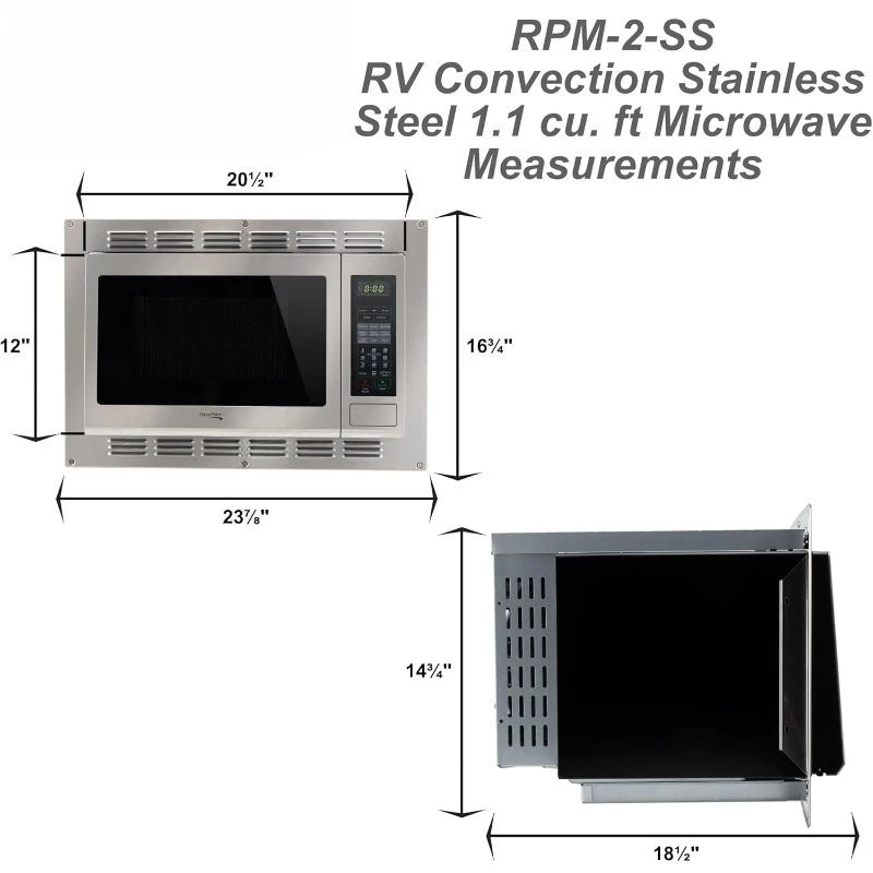 RV Convection Microwave Stainless Steel Direct Replacement For High Pointe