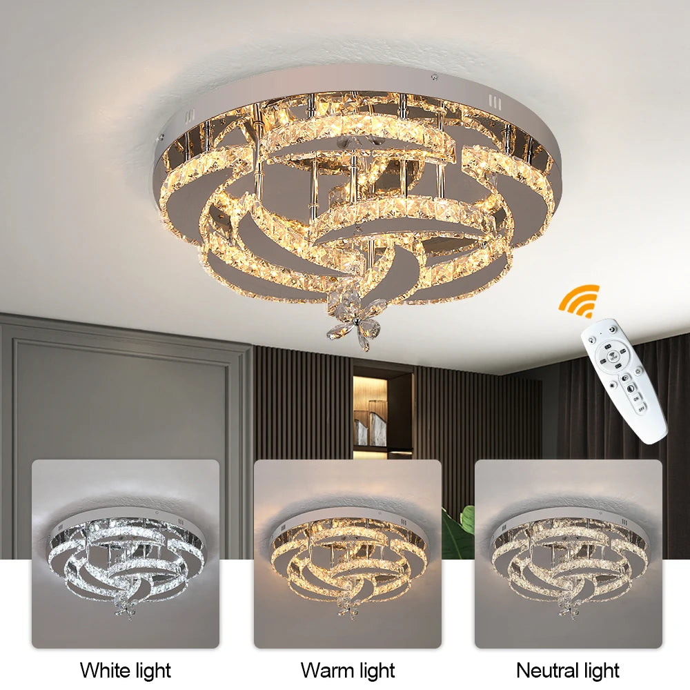 VETRULUS Luxury K9 Crystal Chandelier LED Pendant Light