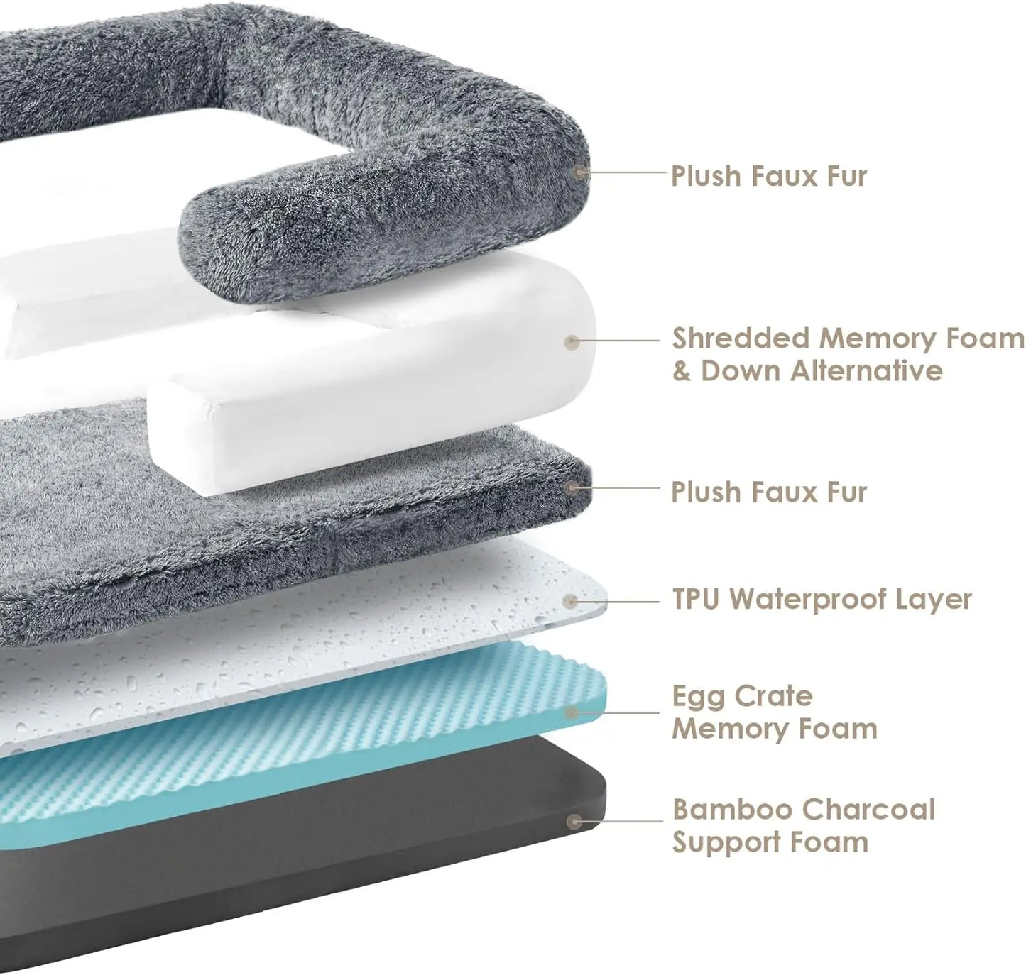 Foldable Human Dog Bed Orthopedic Memory Foam Couch