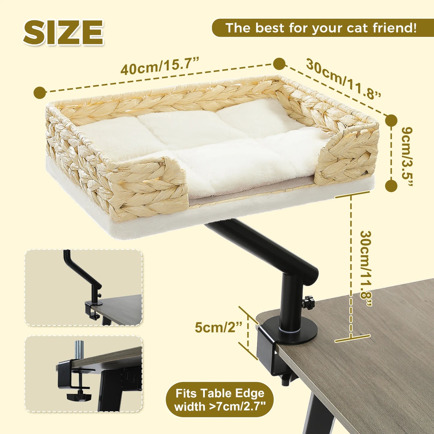 PAWZ Road Cat Desk Bed 360° Rotatable Plush Sofa Stand