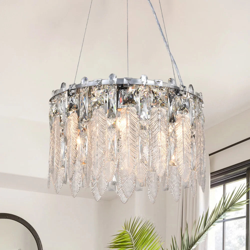 DF Light House Modern Crystal Chandelier For Living Room Lighting