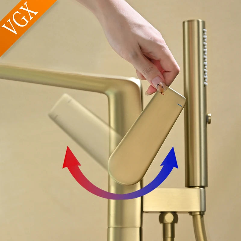 VGX Freestanding Bathtub Faucet With Hand Shower