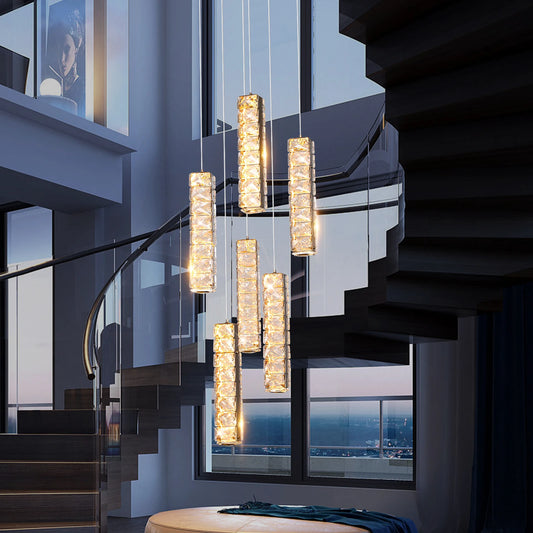 Vetrulus Nordic K9 Crystal Ceiling Lamp Pendant Chandelier