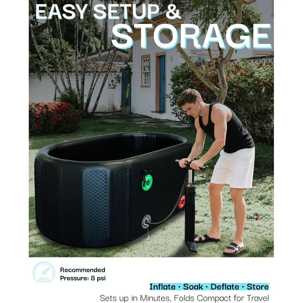 Ice Bath Tub For Athletes Cold Plunge Recovery Lid
