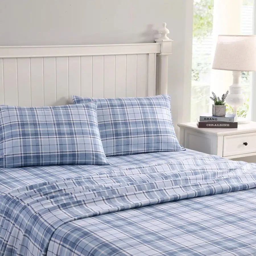 Flannel Bed Sheets Anti Pilling Wrinkle Resistant Cotton For All Season Comfort