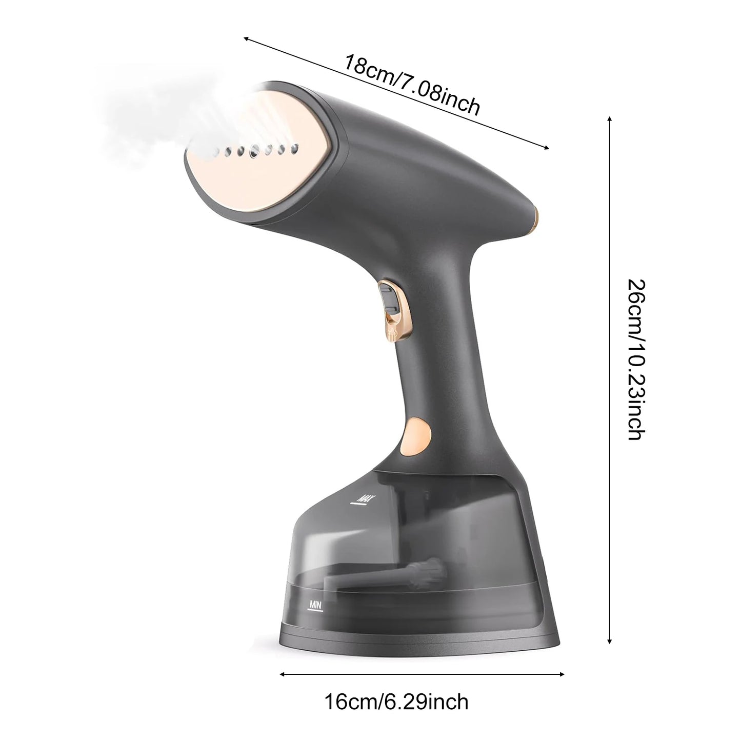Romellar Handheld 1800W Garment Steam Iron For Home Travel