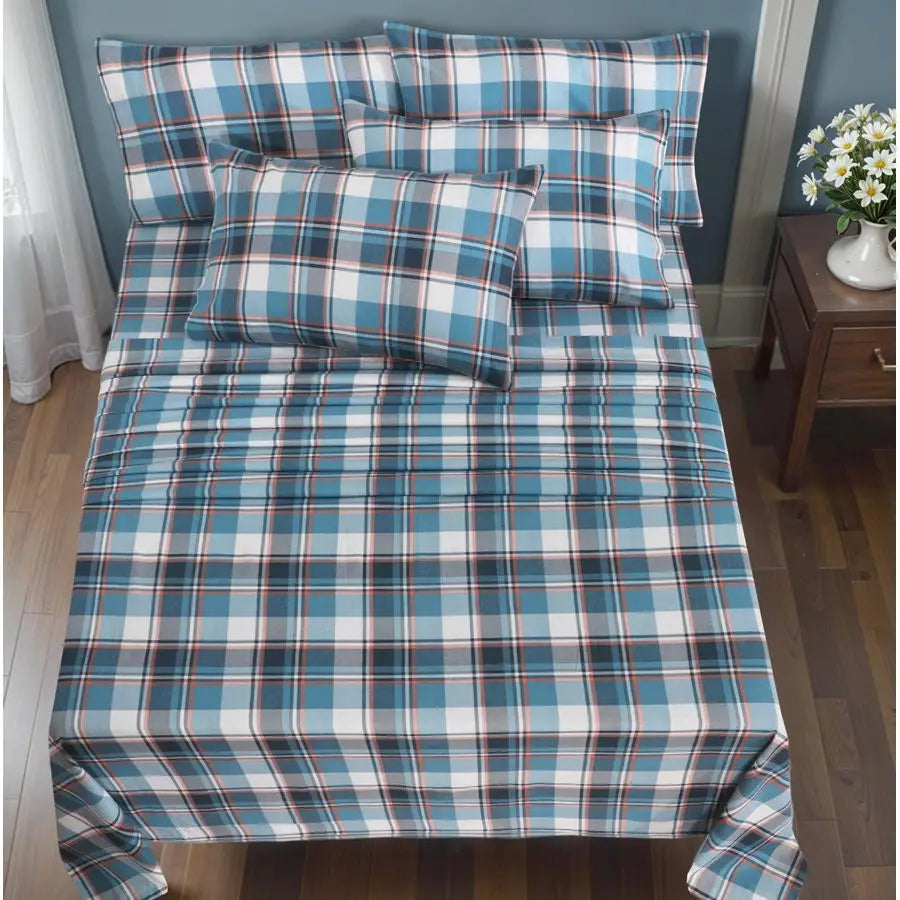 Flannel Sheet Set 100% Cotton Double Brushed Deep Pocket