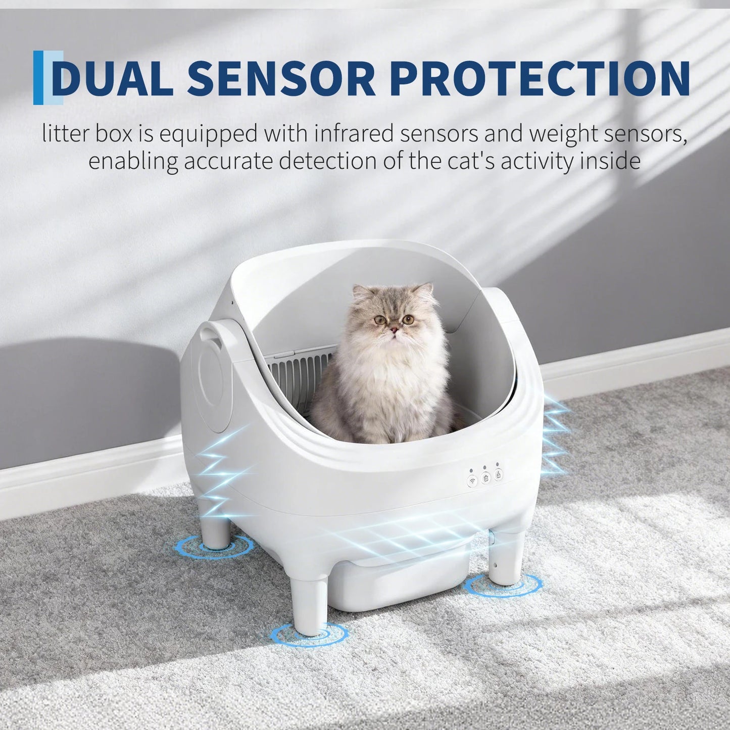 HiMISS Self-Cleaning Automatic Cat Litter Box With App Control Odor-Free