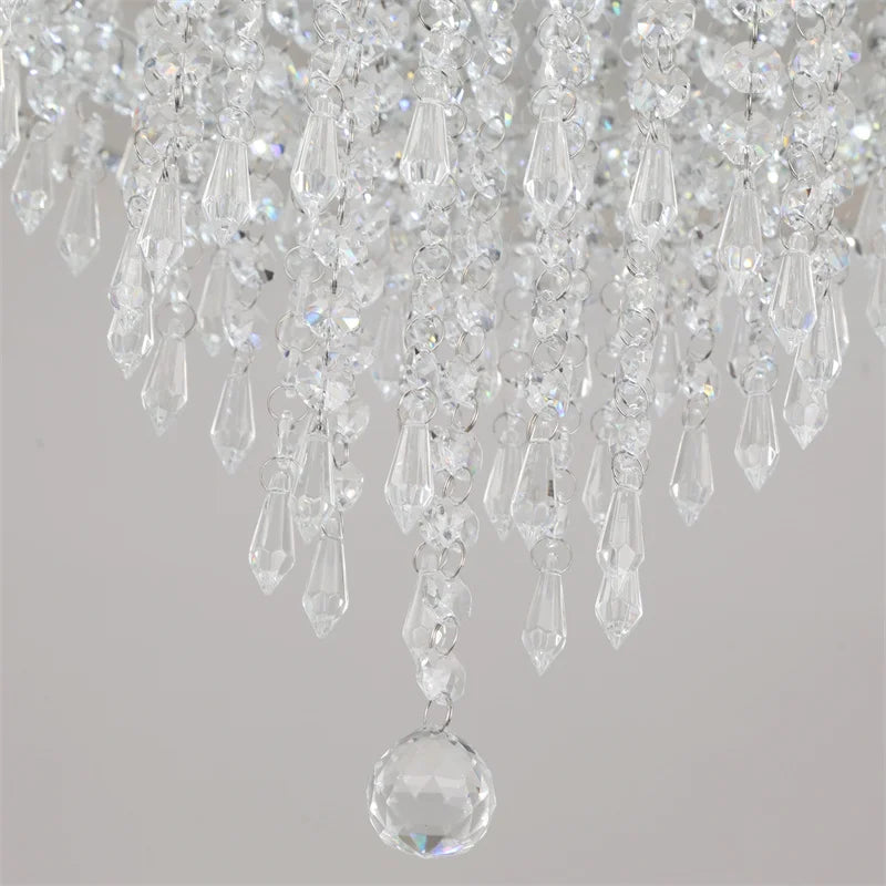 Vetrulus Crystal Ceiling Lamp With Remote Control LED Pendant Chandelier