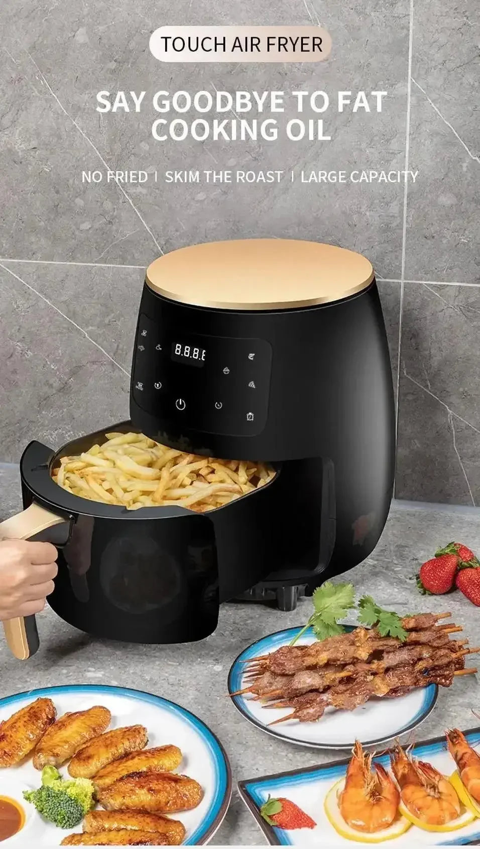 DUTRIEUX Digital Touch Air Fryer Multi Use Nonstick