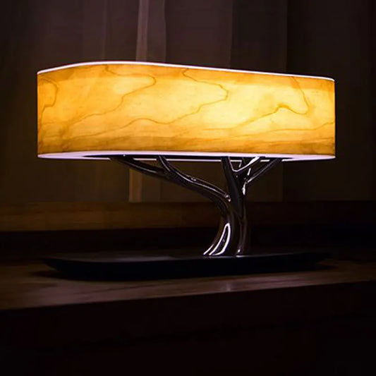Wireless Charging Speaker With Ambient Light And Touch Bedside Lamp