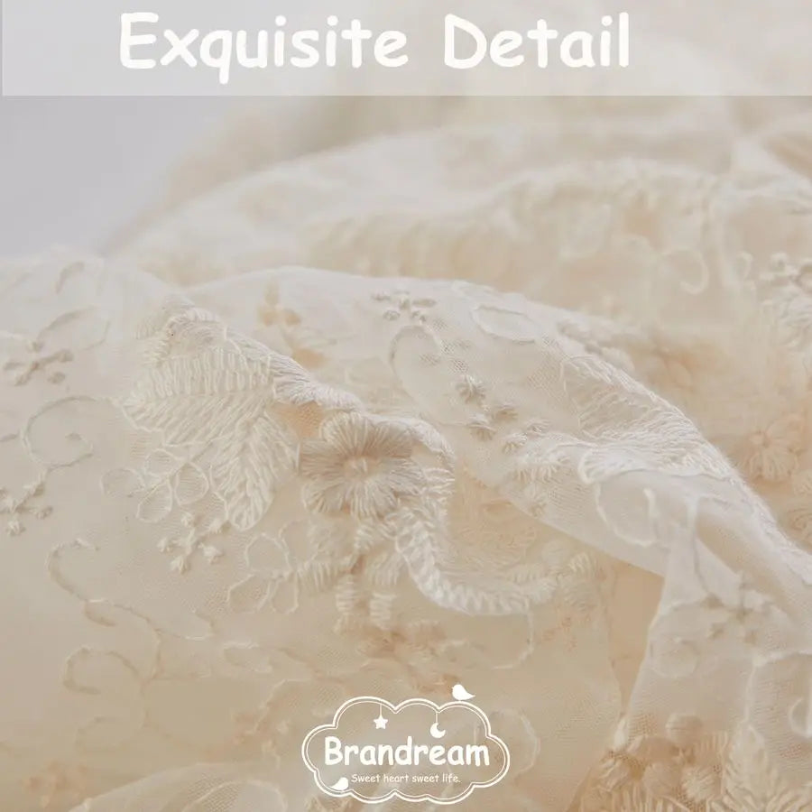 Boho Lace Crib Bed Skirt For Baby Nursery Dust Ruffle
