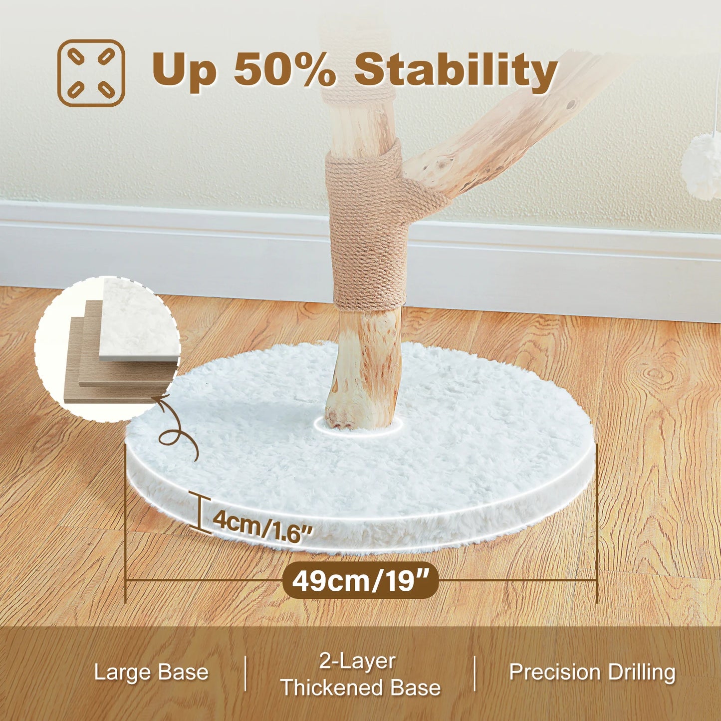 PAWZ Road Flower Cat Tree Indoor Cats Modern Wood Tower