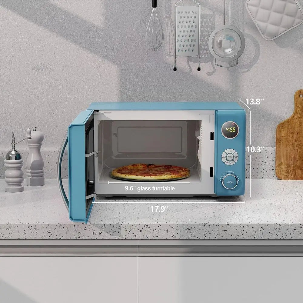 XMSJ Retro Microwave Oven With Child Lock And LED Lighting