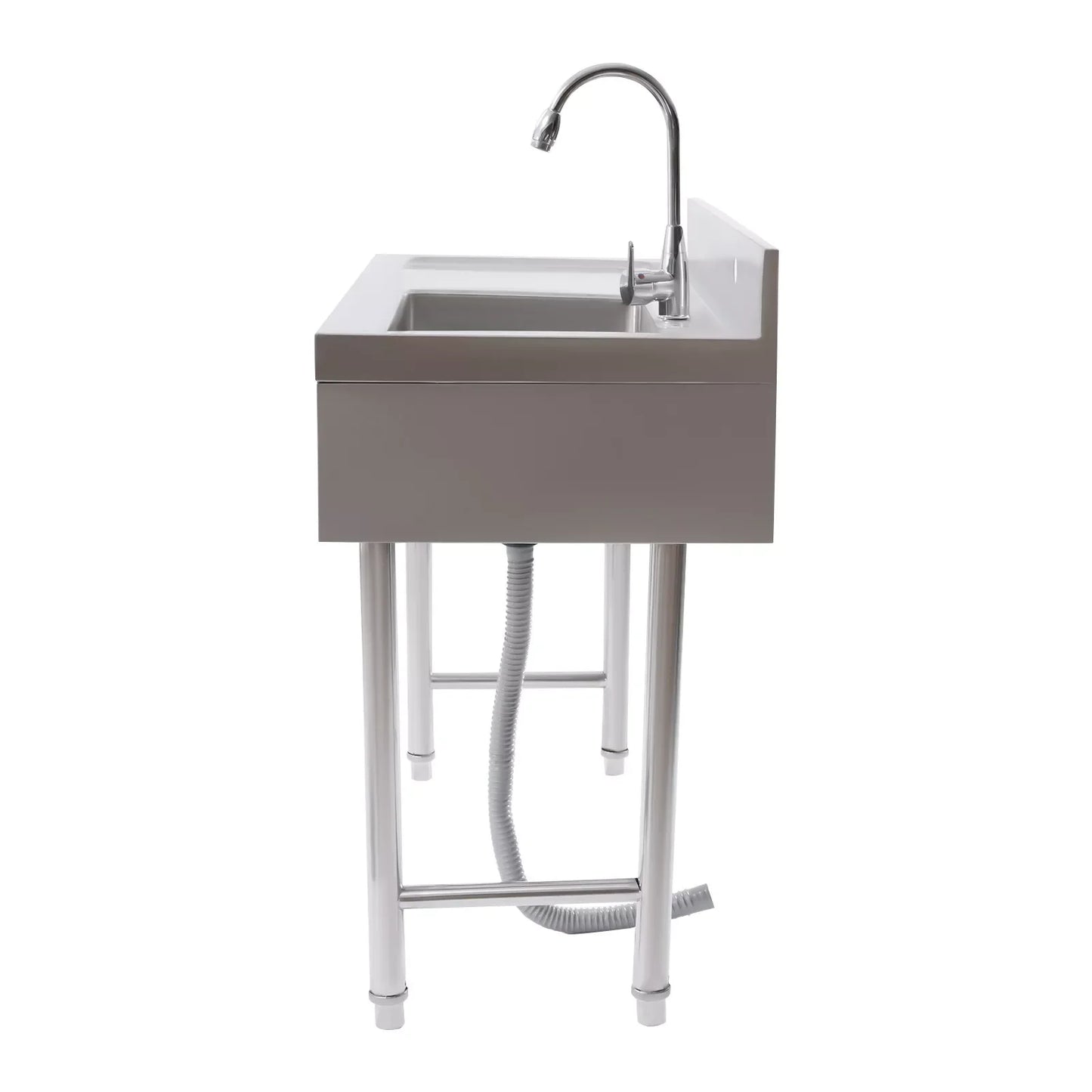 Bymaocar Stainless Steel Commercial Kitchen Sink With Faucet