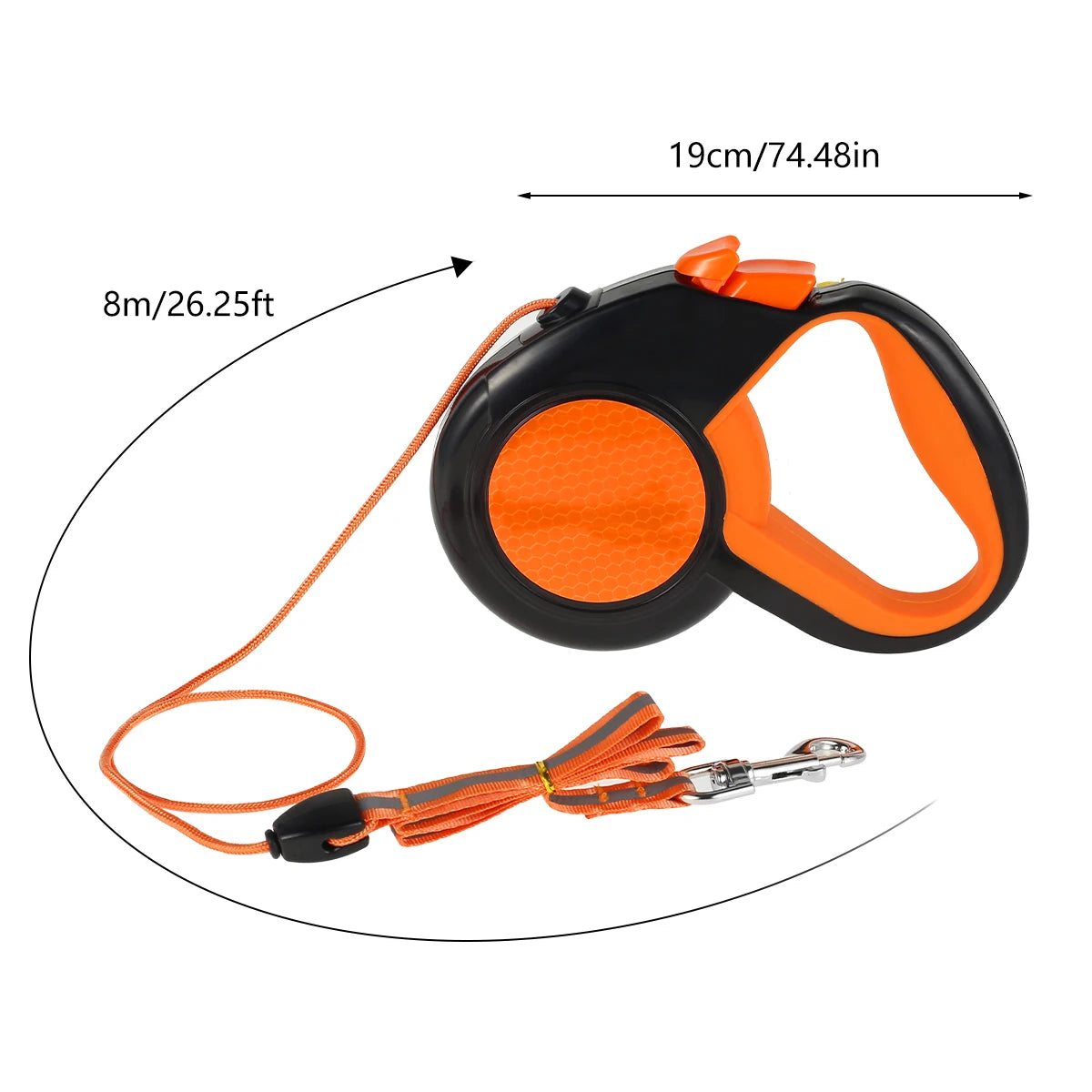 Retractable Dog Leash Heavy Duty Reflective Tape Non Slip Handle