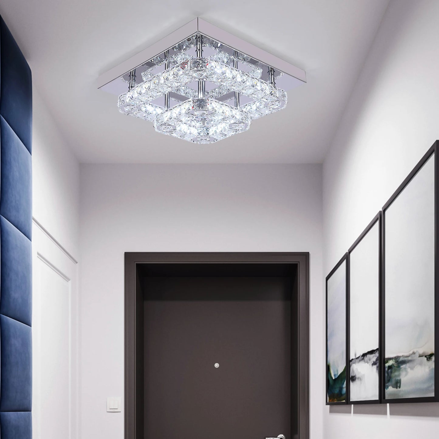 VETRULUS Crystal Chandelier Led for Living Room and Dining Room